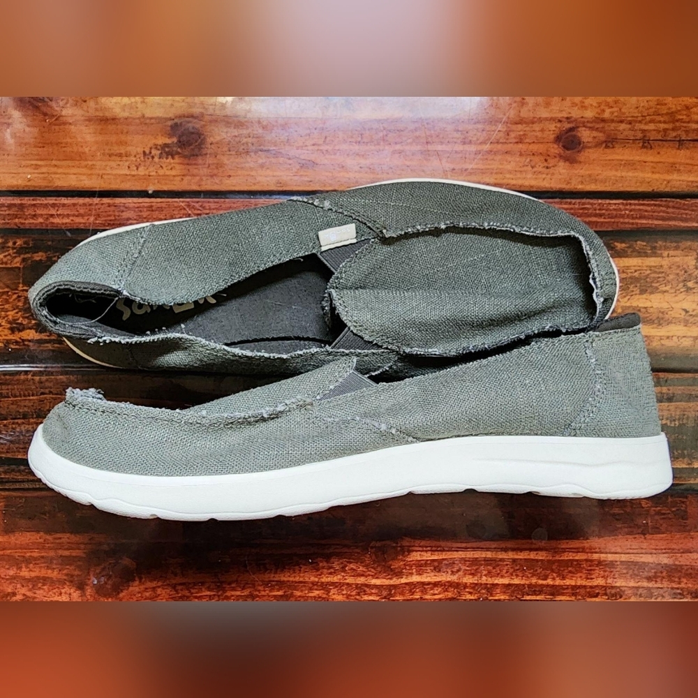 Sanuk Hemp Men's Casual Olive Slip-On Shoes 9.5 - Picture 3 of 3